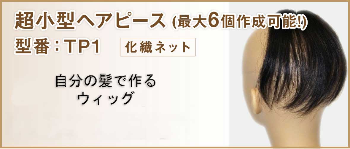 自毛で作るヘアピース TP1　超小型ポイントヘアピース