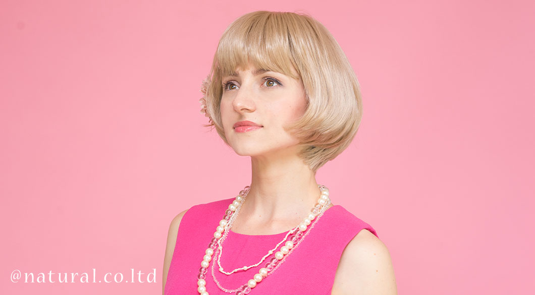 着用ウィッグカラー:ペールベージュ#103 アレンジ Slide image