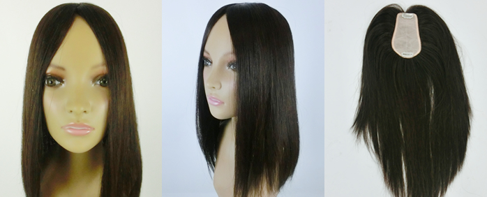 特注ロングヘアピース　きれいな髪　頭頂部の薄毛隠し　ボリュームアップ